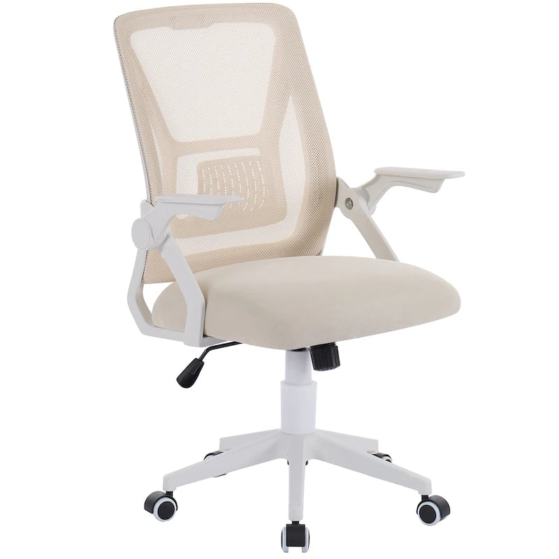 Chaise de bureau pivotante à dossier mi-haut en maille avec hauteur et accoudoirs réglables