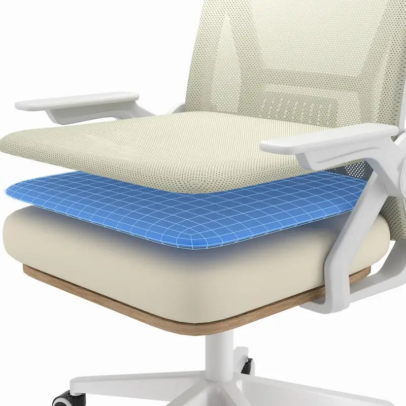 Chaise de bureau pivotante à dossier mi-haut en maille avec hauteur et accoudoirs réglables