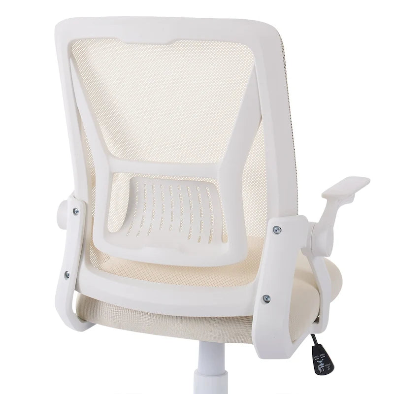 Chaise de bureau pivotante à dossier mi-haut en maille avec hauteur et accoudoirs réglables
