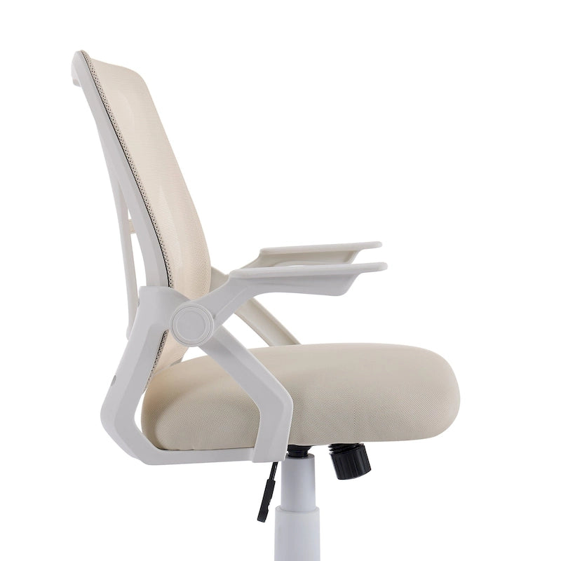 Chaise de bureau pivotante à dossier mi-haut en maille avec hauteur et accoudoirs réglables