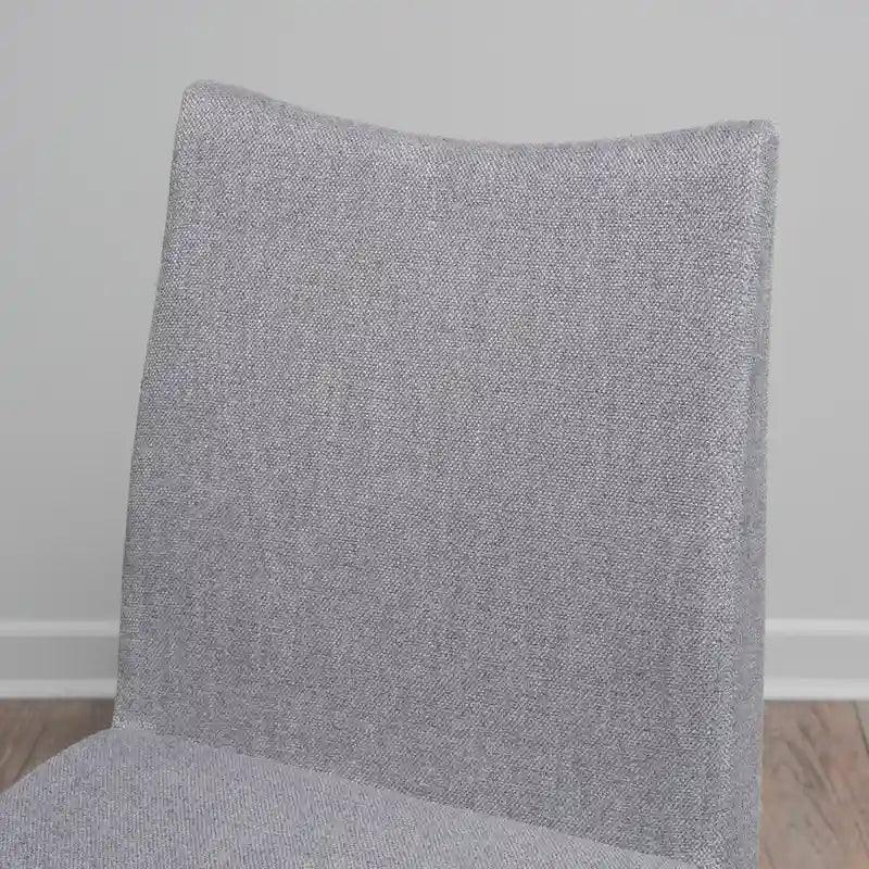 Chaise de salle à manger tapissée en tissu de style milieu du siècle avec pieds en bois massif