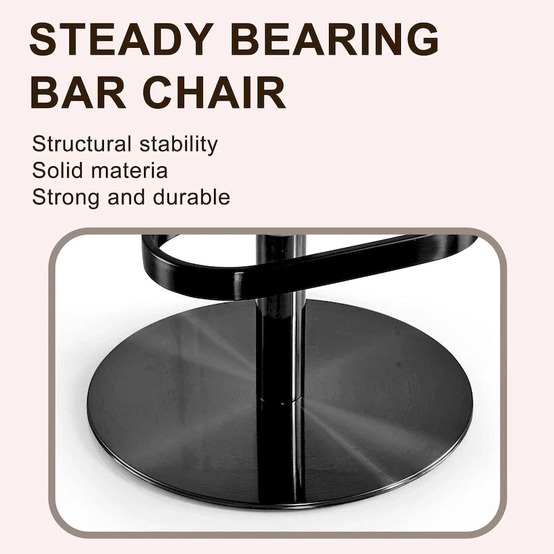 Tabouret de bar pivotant en velours avec hauteur réglable et piètement en métal