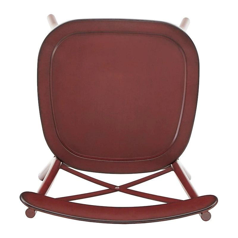 Chaise de salle à manger en métal à dossier en X, fini rustique imitation bois, style antique