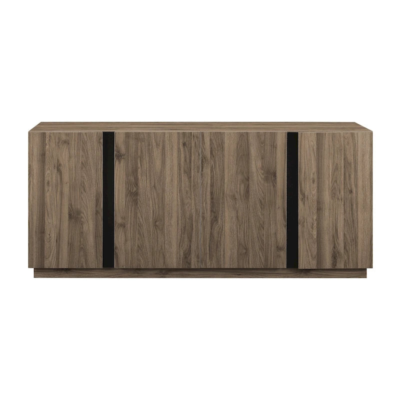 Buffet bahut minimaliste à 4 portes et étagères réglables de 178 cm