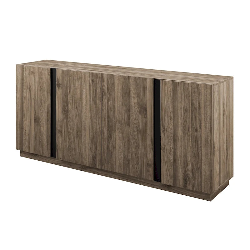 Buffet bahut minimaliste à 4 portes et étagères réglables de 178 cm
