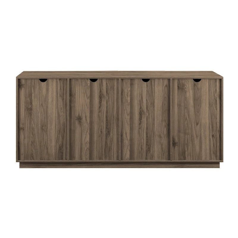 Buffet bahut minimaliste à 4 portes et étagères réglables de 178 cm
