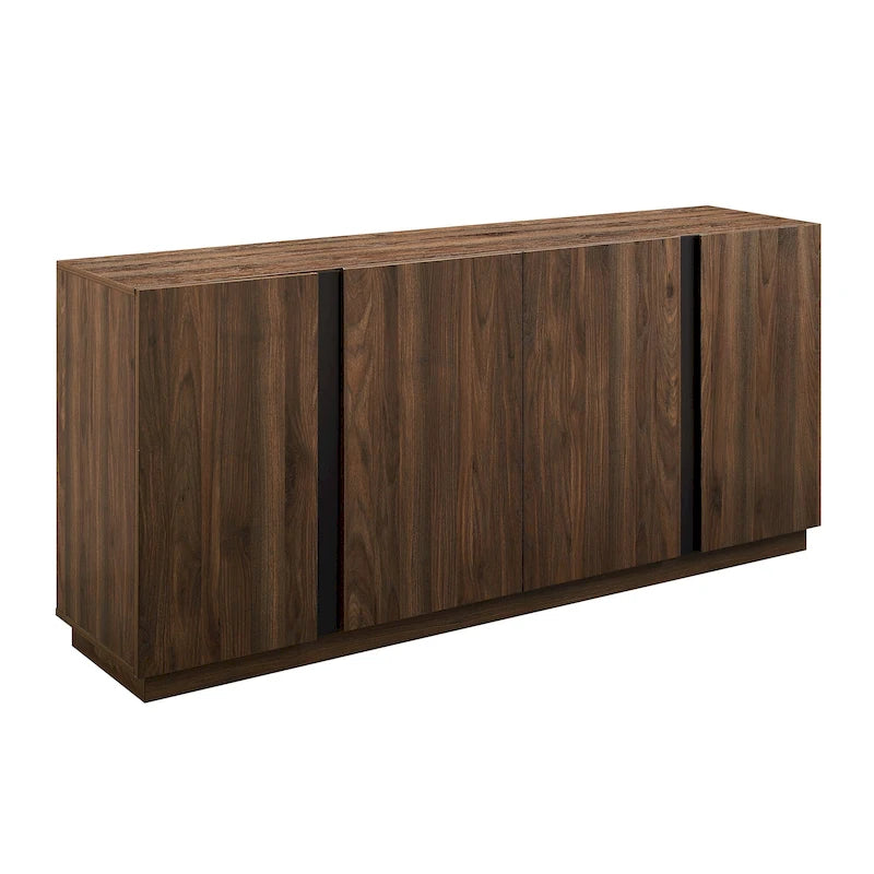Buffet bahut minimaliste à 4 portes et étagères réglables de 178 cm