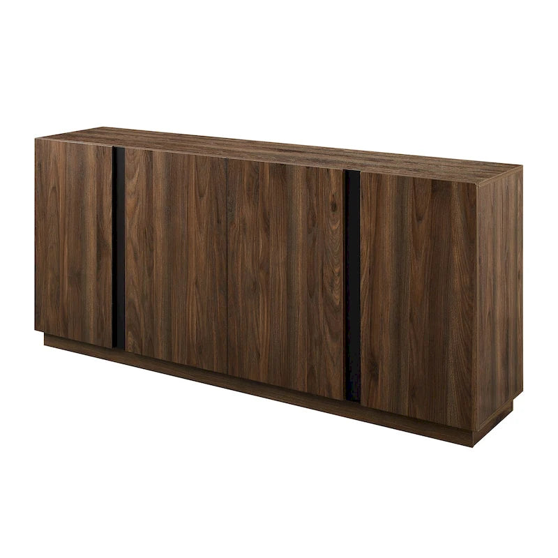 Buffet bahut minimaliste à 4 portes et étagères réglables de 178 cm