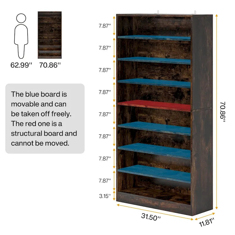 Meuble de rangement pour chaussures à étagères ouvertes, blanc, à plusieurs niveaux, pour entrée