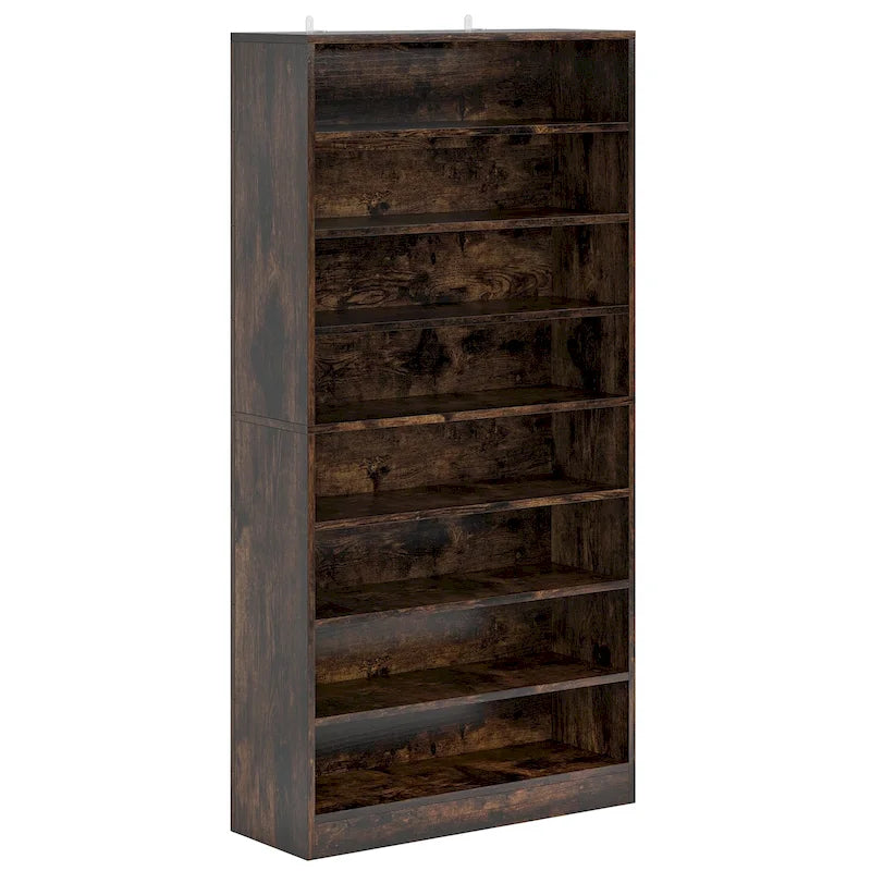 Meuble de rangement pour chaussures à étagères ouvertes, blanc, à plusieurs niveaux, pour entrée