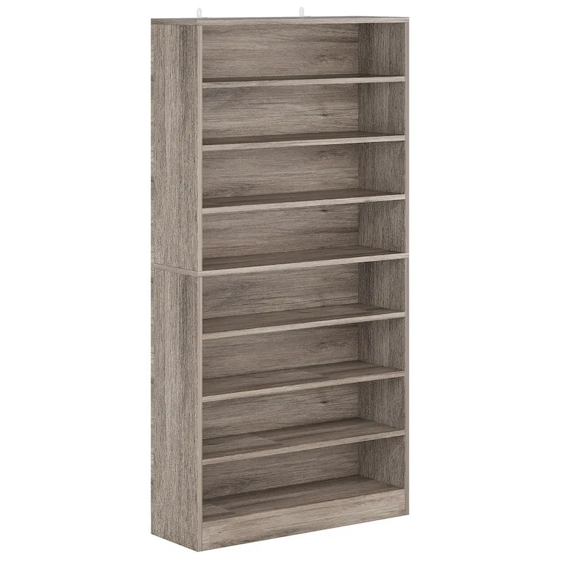 Meuble de rangement pour chaussures à étagères ouvertes, blanc, à plusieurs niveaux, pour entrée