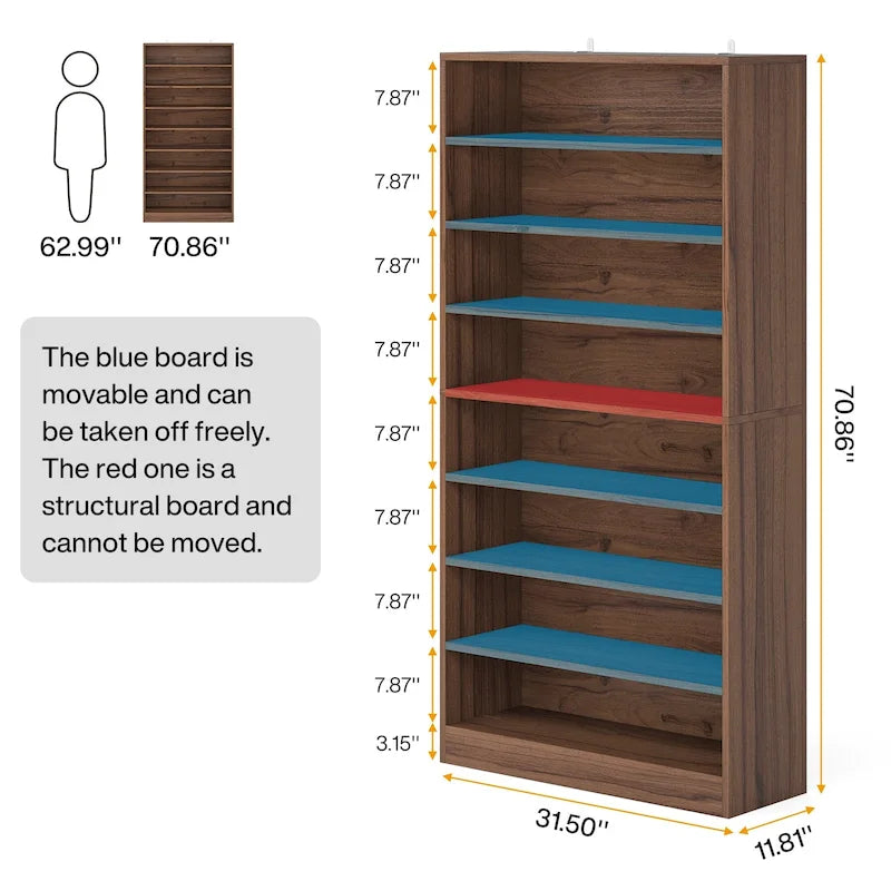 Meuble de rangement pour chaussures à étagères ouvertes, blanc, à plusieurs niveaux, pour entrée