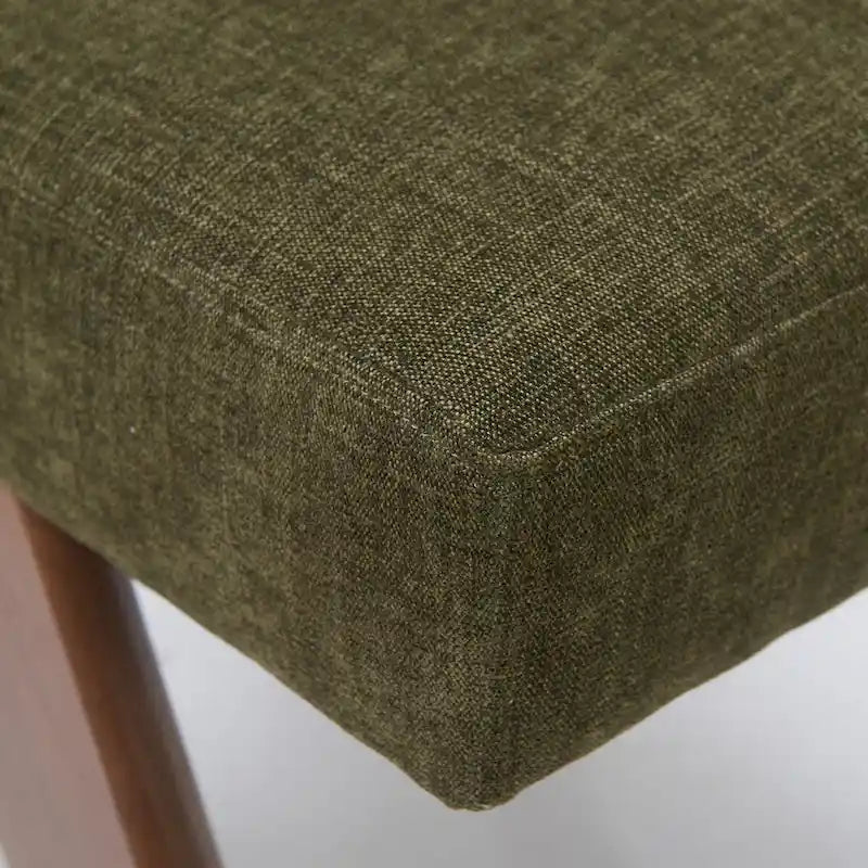 Chaise de salle à manger Parson rembourrée style Mid-Century avec pieds en bois massif