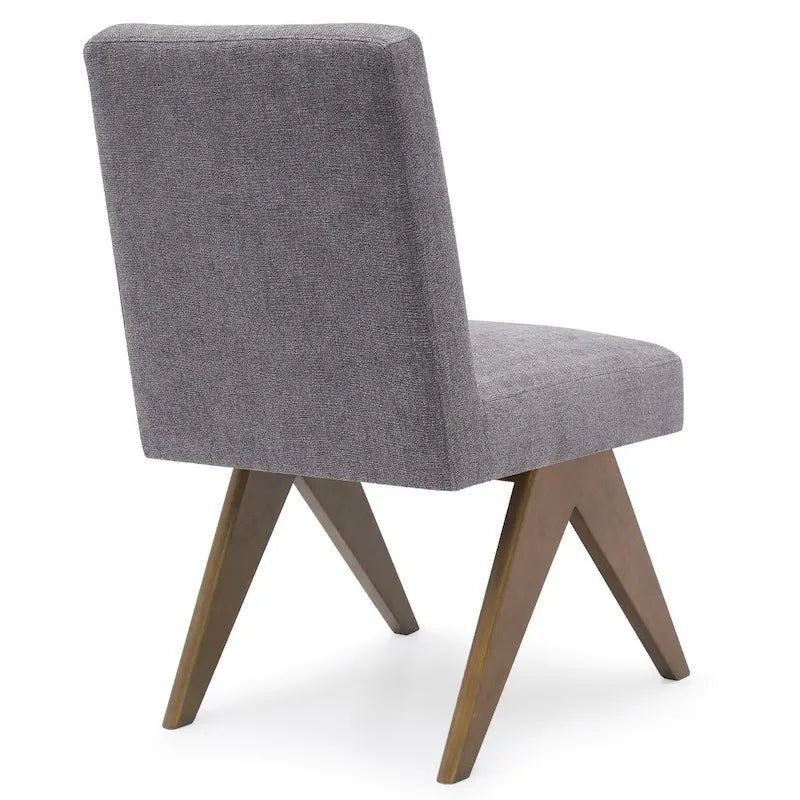 Chaise de salle à manger Parson rembourrée style Mid-Century avec pieds en bois massif