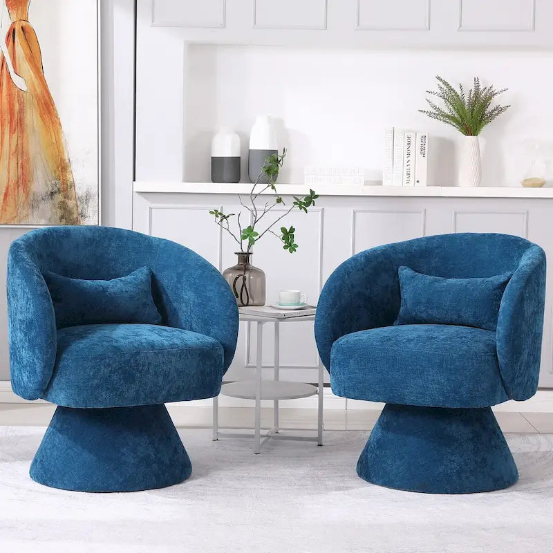 Fauteuil d'appoint pivotant rembourré avec coussin