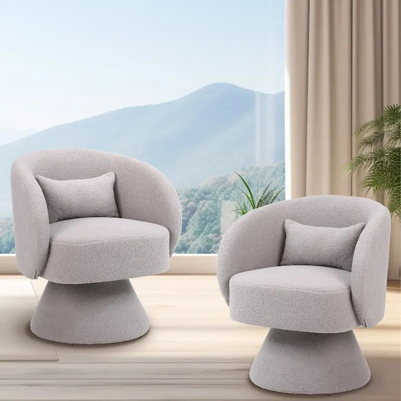 Fauteuil d'appoint pivotant rembourré avec coussin