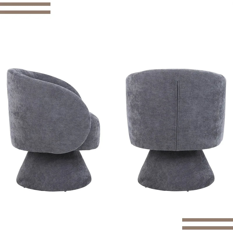 Fauteuil d'appoint pivotant rembourré avec coussin