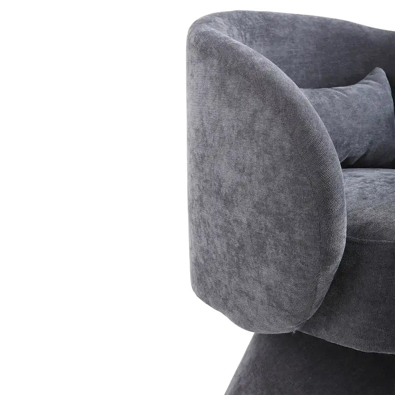 Fauteuil d'appoint pivotant rembourré avec coussin