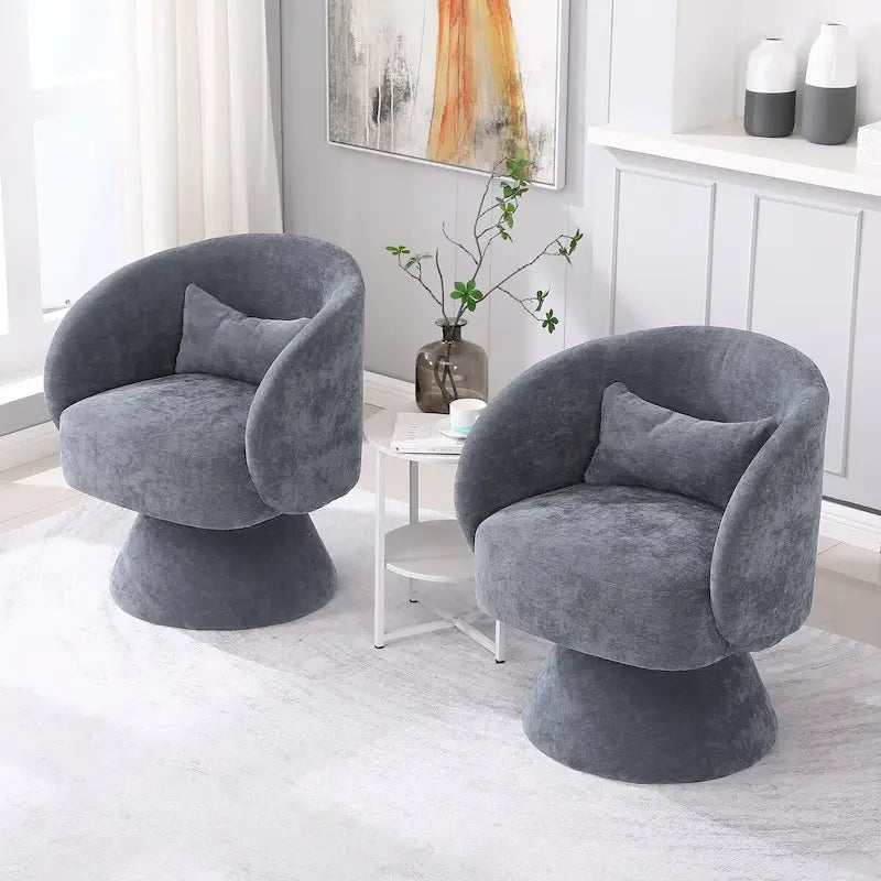 Fauteuil d'appoint pivotant rembourré avec coussin