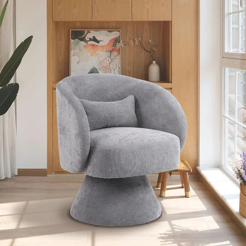 Fauteuil d'appoint pivotant rembourré avec coussin