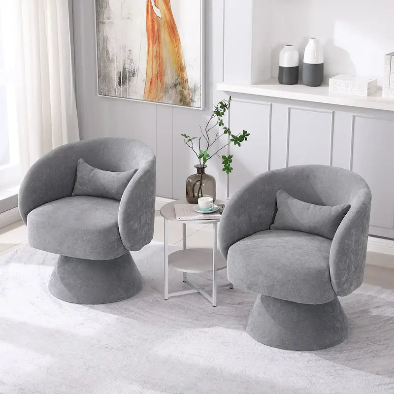 Fauteuil d'appoint pivotant rembourré avec coussin