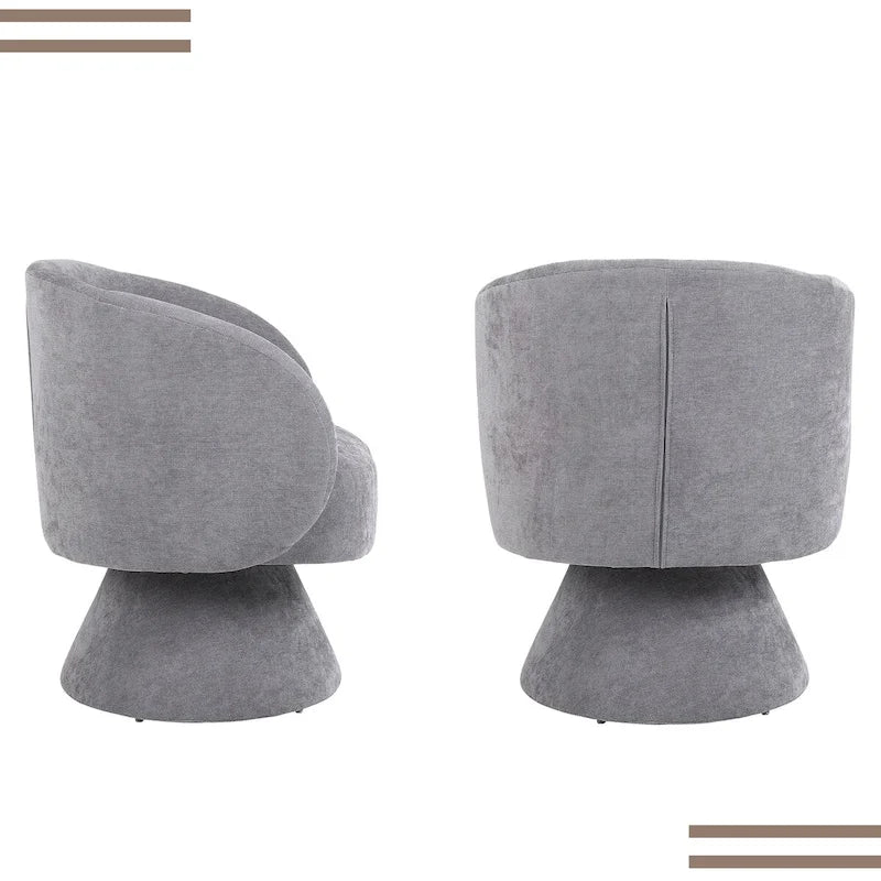 Fauteuil d'appoint pivotant rembourré avec coussin