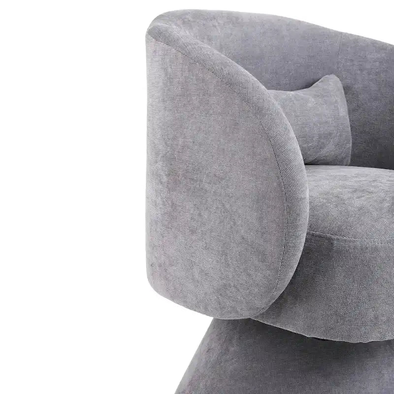 Fauteuil d'appoint pivotant rembourré avec coussin