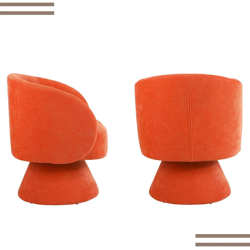 Fauteuil d'appoint pivotant rembourré avec coussin