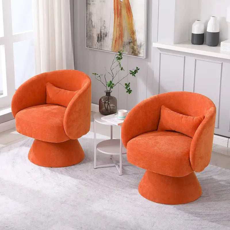 Fauteuil d'appoint pivotant rembourré avec coussin