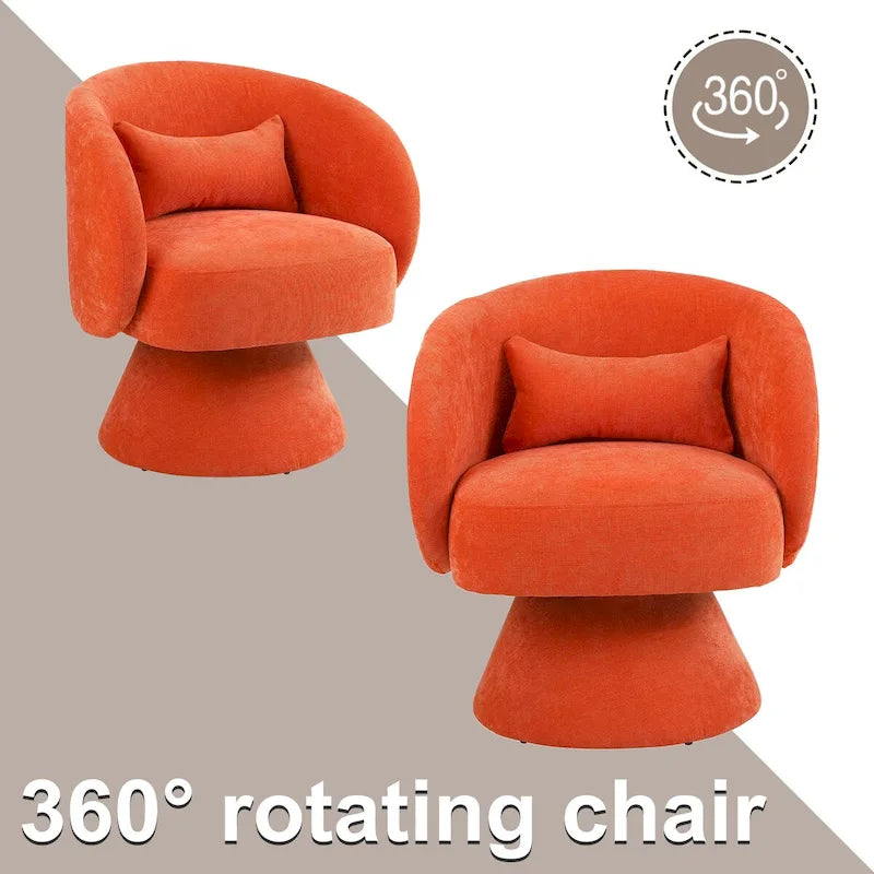 Fauteuil d'appoint pivotant rembourré avec coussin