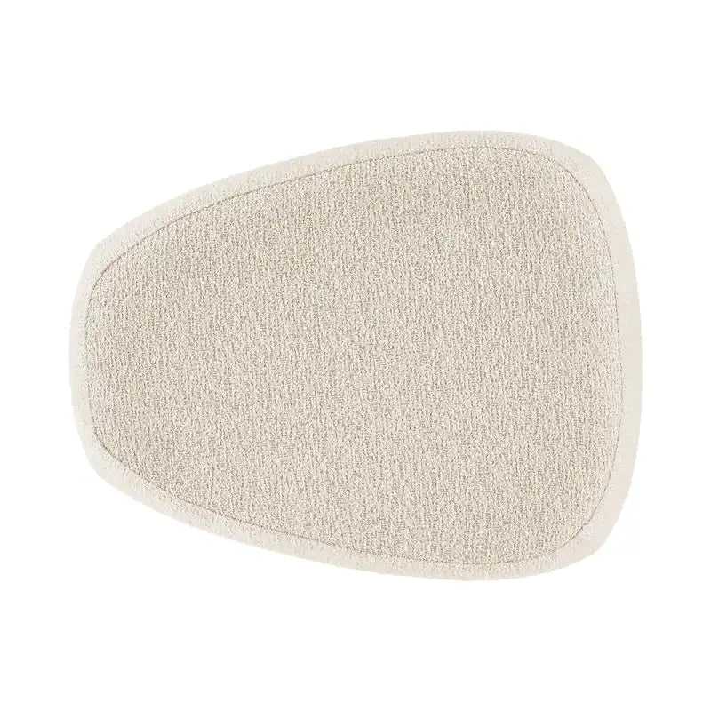 Tabouret de repose-pieds ottoman rond rembourré en boucle, couleur anthracite et beige
