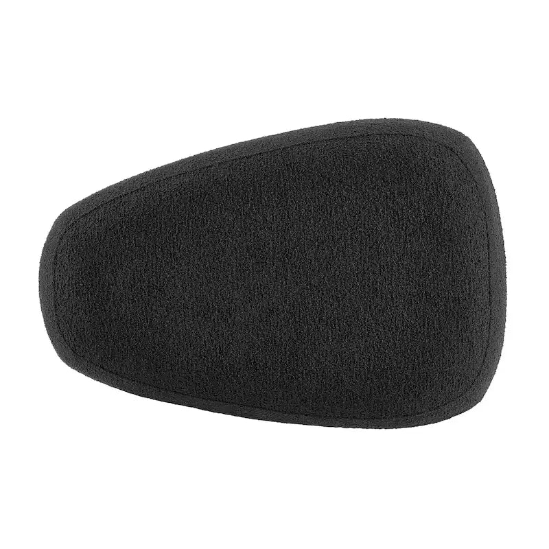 Tabouret de repose-pieds ottoman rond rembourré en boucle, couleur anthracite et beige