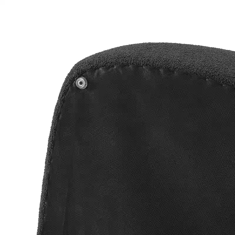 Tabouret de repose-pieds ottoman rond rembourré en boucle, couleur anthracite et beige