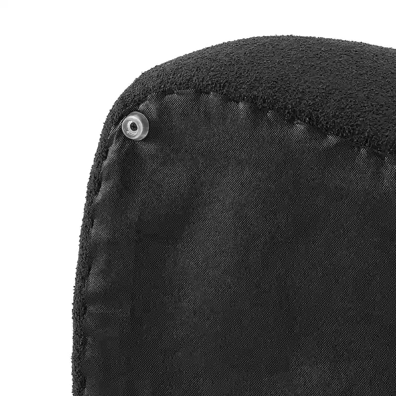 Tabouret de repose-pieds ottoman rond rembourré en boucle, couleur anthracite et beige