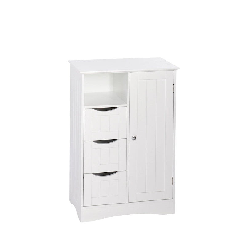 Meuble de rangement à cadre en perles avec porte, tiroirs et étagère réglable