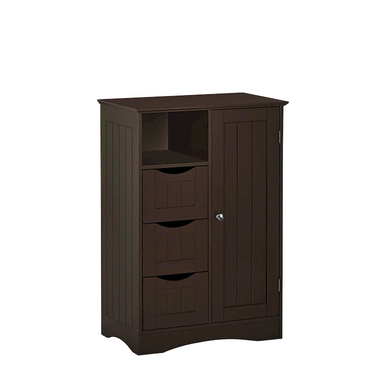 Meuble de rangement à cadre en perles avec porte, tiroirs et étagère réglable