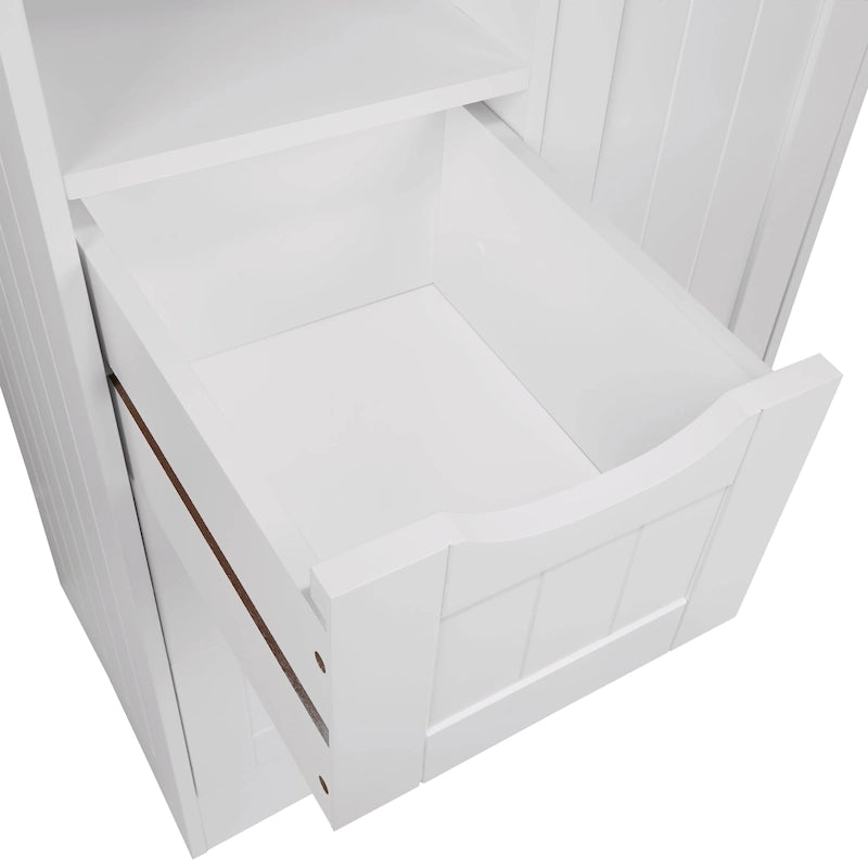 Meuble de rangement à cadre en perles avec porte, tiroirs et étagère réglable